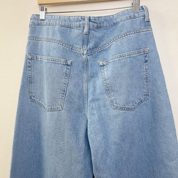 H&M Denim Blue Wide Leg Jeans - Picture 8 of 10